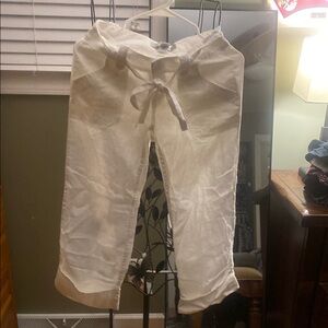 Old Navy 100% linen White Pants
